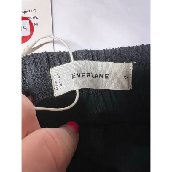 Everlane Everlane The Off-Duty Barrel Pant Black Organic Cotton Size XS NWT - Picture 9 of 13